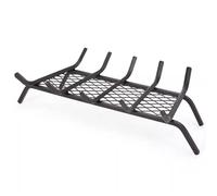 Grille de cheminée de 68,6 cm avec support de braise, grille de foyer en fonte, grille de poêle à bois forgé pour cheminées intérieures et extérieures