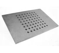 Grille de cheminée en fonte 43 x 25 cm | Grille de foyer robuste | Grille à cendres/grille à feu/grille de four | Grille d’angle en fonte lourde 430 x 250 mm