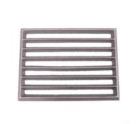 Grille de cheminée en fonte pour cheminée à bois, pièces de rechange carrées et robustes, grille en fer pour support de bois de chauffage sécurisé (23,5 x 17 cm)