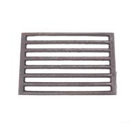 Grille de cheminée en fonte robuste pour cheminée - Support à bûches carré avec bords surélevés pour charbon et bois - Circulation efficace de l'air 37 x 26 cm (28 x 19,5 cm)