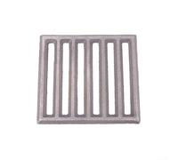 Grille de cheminée en fonte robuste pour cheminée - Support à bûches carré avec bords surélevés pour charbon et bois - Circulation efficace de l'air 37 x 26 cm (14 x 15 cm)