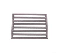 Grille de cheminée en fonte robuste pour cheminée - Support à bûches carré avec bords surélevés pour charbon et bois - Circulation efficace de l'air 37 x 26 cm (21,5 x 16 cm)