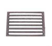 Grille de cheminée en fonte robuste pour cheminée - Support à bûches carré avec bords surélevés pour charbon et bois - Circulation efficace de l'air 37 x 26 cm (25,5 x 17 cm)