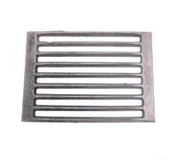 Grille de cheminée en fonte robuste pour cheminée - Support à bûches carré avec bords surélevés pour charbon et bois - Circulation efficace de l'air 37 x 26 cm (27 x 19,5 cm)