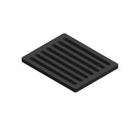 Grille de cheminée/grille à cendres rectangulaire 195 x 155 x 10 mm compatible avec les poêles Supra avec aperçu du modèle - Grille à cendres en acier massif - Grille de feu ignifuge et résistante à