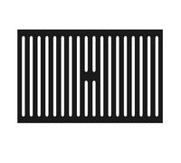 Grille de cheminée/grille à cendres rectangulaire 370 x 178 x 10 mm compatible avec Leda ** Poêles de cheminée avec aperçu du modèle - Grille de cheminée en acier massif - Grille de feu ignifuge et