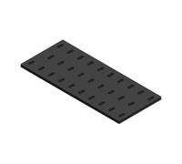 Grille de cheminée/grille à cendres rectangulaire 442 x 190 x 10 mm compatible avec Leda ** Poêles de cheminée avec aperçu du modèle - Grille de cheminée en acier massif - Grille de feu ignifuge et