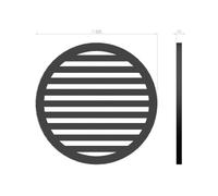 Grille de cheminée/grille à cendres ronde Ø 220 x 10 mm compatible avec les poêles Leda avec aperçu du modèle - Grille de cheminée en acier massif - Grille de feu ignifuge et résistante à la chaleur