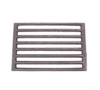 Grille de cheminée rectangulaire en fonte, robuste et résistante aux hautes températures, grille inférieure épaisse (25,5 x 17 cm)