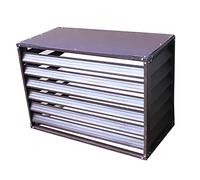 Grille de climatisation en alliage d'aluminium résistant aux intempéries pour clôture extérieure (marron 1,5 P (4 côtés))