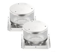 Grille de combustion en acier inoxydable et paire de base pour pyramide à 4 côtés pour chauffage de terrasse avec efficacité thermique (distance des trous 7 cm)