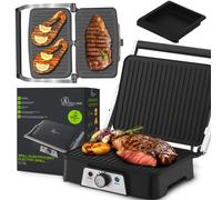 Barbecue électrique Barbecue de contact Sandwichmaker 2000W Plaque de...