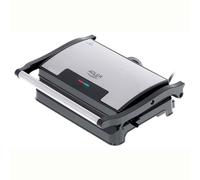 Grille de Contact, Planche à Griller avec Couvercle, Plaques Antiadhésives 1200W Noir/Argent Adler AD3052