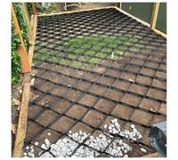 Grille de contrôle de la boue - Base de gravier à faire soi-même pour allée et remorque, pavés géogrille perméables à l'air libre de 10,2 cm de hauteur pour stabilisation de jardin et de stationnement