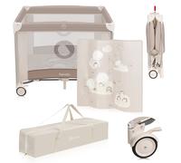 Grille de course écurie pour bébé grille à ramper avec tapis BEIGE SABLE