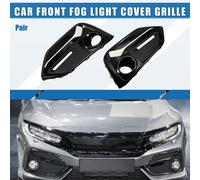 Grille de couverture de phare antibrouillard avant gauche et droit pour pare-chocs, cadre de lampe antibrouillard, capuchon de grille de couverture pour Honda Civic 2020-2021