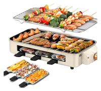 Grille de cuisine intérieure électrique sans fumée, plaque amovible anti-adhésive pour cuisson, grill portable pour barbecue coréen 1500 W