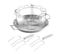 Grille de Cuisse de Poulet, Grille de Cuisse de Poulet | Rack Rond pour Ailes de Cuisse de Poulet en Acier Inoxydable - Support de à 12 emplacements pour Barbecue antiaderent