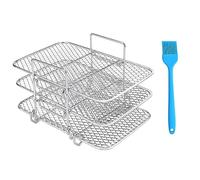 Grille de cuisson à la vapeur à trois niveaux en acier inoxydable de qualité alimentaire Accessoires pour friteuse à air comprimé Support multicouche pour four à convection