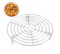 Grille de cuisson à la vapeur en acier inoxydable, support de refroidissement durable avec hauteur réglable, support en métal robuste, design compact, accessoire de cuisine pour autocuiseur et four