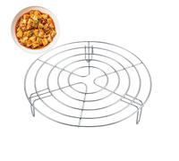 Grille de cuisson à la vapeur en acier inoxydable, support de refroidissement durable avec hauteur réglable, support en métal robuste, design compact, accessoire de cuisine pour autocuiseur et four