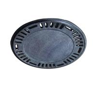Grille de cuisson coréenne en fer avec design perforé, plaque ronde pour barbecue, drainage d'huile, chauffage uniforme, outil de cuisine