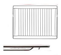 Grille de cuisson en acier inoxydable 304, pour plaques de cuisson encastrables, résistant à la chaleur jusqu'à 800 °C, construction robuste haute performance, dimensions : 44,8 x 33,7 x 1,7 cm