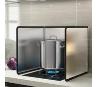 Grille de cuisson en acier inoxydable - Design déflecteur efficace pour protéger les surfaces de cuisine (C)