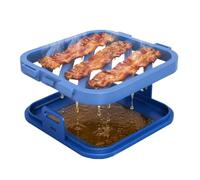 Grille de Cuisson en Silicone Inserts de Plat à Rôtir avec Égouttoir à