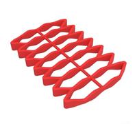 Grille de cuisson en silicone robuste pour viande, poisson, lasagnes, passe au lave-vaisselle, 23,3 x 15,6 cm (rouge)