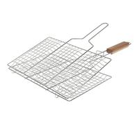 Grille de cuisson - KALANKA - Réf. 001088 - 34x22 cm - 3 compartiments - Poignées en acacia