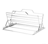 Grille de cuisson pliable en forme de V en acier inoxydable réglable pour griller des côtes de poulet, du poisson au four ou à l'extérieur