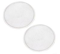 Grille de Cuisson pour aluminium 33cm Lot de 2 - Plaque à Four Extensible Antiadhésive pour Pizza et Pâtisserie - Mesh pour circulaire pour BBQ et Four
