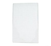 Grille de cuisson robuste en acier galvanisé avec grille carrée en fer pour barbecue, poisson, viande et légumes, plusieurs options en vrac, argenté (50 x 30 cm)
