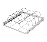 Grille de cuisson robuste en acier inoxydable 430 pour la cuisson de la viande en plein air avec mécanisme de pliage simple pour le rangement