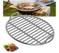 Grille de Cuisson Ronde en Acier Inoxydable,Ø 33/38/43/48/53/58 cm pour barbecues Boules, barbecues au Charbon et Grills Grille Robuste Répartition Uniforme de la Chaleur Facile à Nettoyer (58cm)