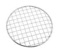 Grille de cuisson ronde en acier inoxydable avec finition polie miroir, répartition homogène de la chaleur, soudure précise et bords lisses pour barbecue en plein air (15 cm)