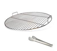 Grille de cuisson ronde en acier inoxydable avec poignée, pour barbecue Weber 7432 et 57 cm, 45 cm de diamètre, design facile à nettoyer (53 cm)