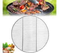 Grille de cuisson ronde en acier inoxydable de 28 cm - Pour camping, pique-nique, jardin, répartition uniforme de la chaleur et nettoyage facile