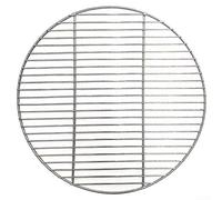 Grille de cuisson ronde en acier inoxydable pour barbecue, brochettes, légumes, fruits de mer avec soudure et finition miroir facile à nettoyer (43 cm)