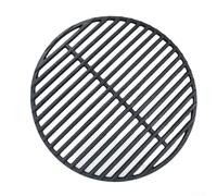 Grille de cuisson ronde en fonte compatible avec les barbecues à charbon et à gaz, conçue pour les grandes cuisines pour préparer divers aliments grillés à l'extérieur (maille de 35 cm)
