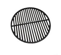 Grille de cuisson ronde en fonte conçue pour une utilisation avec des barbecues à charbon et à gaz, avec une grande surface pour une cuisson efficace en extérieur (grille de 35 cm)