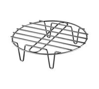 Grille de cuisson ronde pour cuisson vapeur, résistante à la rouille, cuisson uniforme, multifonction, nettoyage facile, design léger, support stable, support vapeur pour griller et pâtisserie