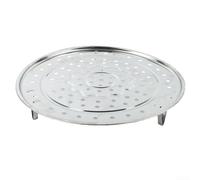 Grille de cuisson vapeur en acier inoxydable avec 3 pieds amovibles, plateau de cuisson multifonction pour casseroles et poêles, diamètre 18 à 30 cm, hauteur 5 cm, lave-vaisselle (30 cm)
