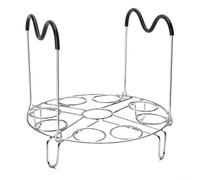 Grille de cuisson vapeur en acier inoxydable avec poignées en silicone et base surélevée pour cuisinières électriques de 6 QT et 8 QT (B)