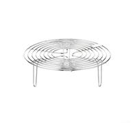 Grille de cuisson vapeur en acier inoxydable, dessous de plat rond multifonction, pour cuire des petits pains, des œufs de maïs, idéal pour la maison et la cuisine (22 cm)