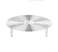Grille de cuisson vapeur en acier inoxydable, dessous de plat rond multifonction, pour cuire des petits pains, des œufs de maïs, idéal pour la maison et la cuisine (24 cm)