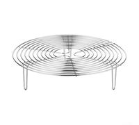 Grille de cuisson vapeur en acier inoxydable, dessous de plat rond multifonction, pour cuire des petits pains, des œufs de maïs, idéal pour la maison et la cuisine (28 cm)
