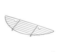 Grille de cuisson vapeur en acier inoxydable pour barbecue, pique-nique, barbecue, cuisine avec système de drainage efficace (37 x 11 cm)