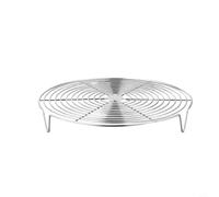 Grille de cuisson vapeur multi-usage en acier inoxydable compatible avec casseroles, poêles et woks pour boulettes, œufs et support de grill pour la cuisson et le refroidissement (28 cm)